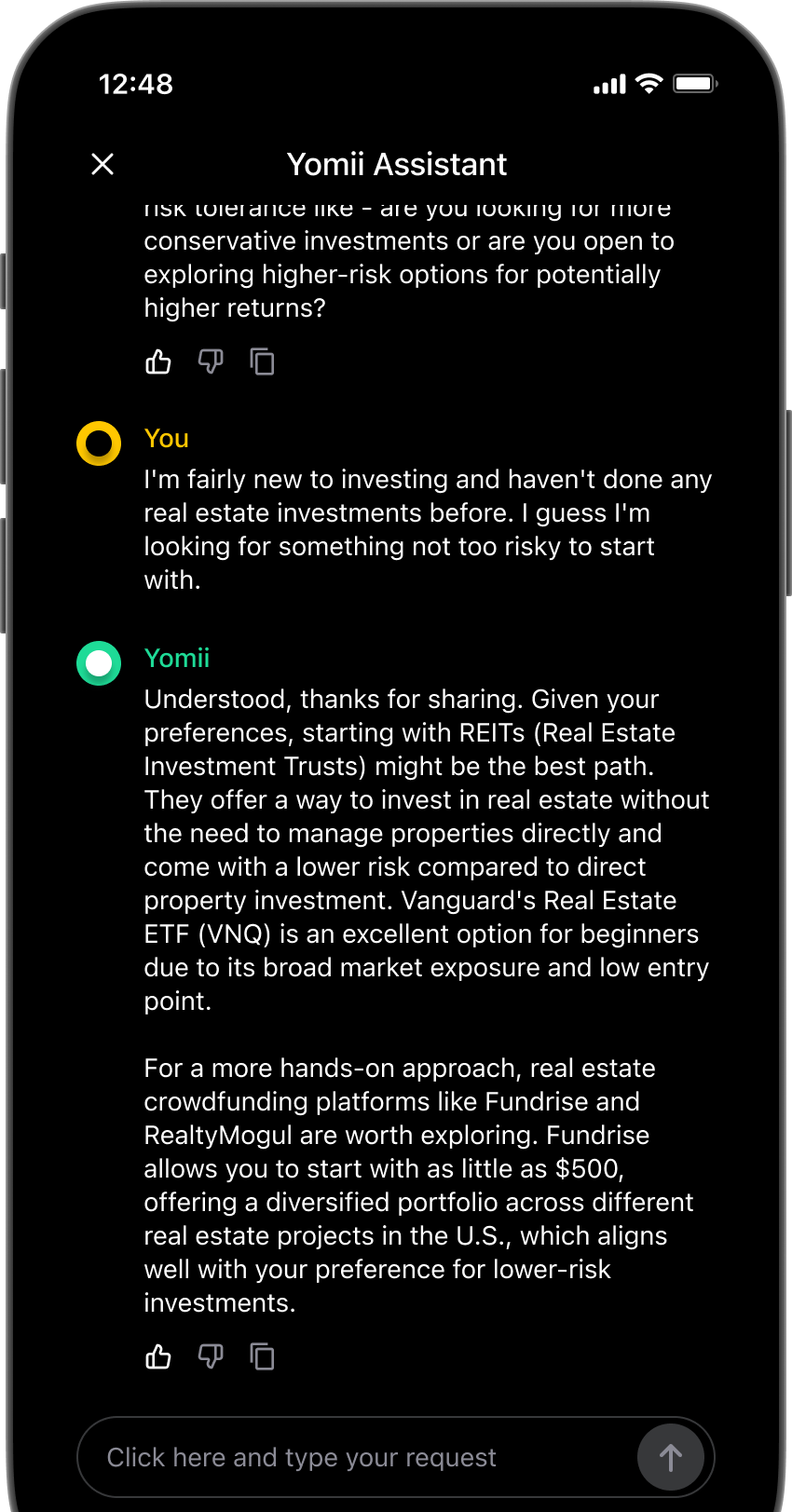 Real Estate Investing AI App Screenshot 
